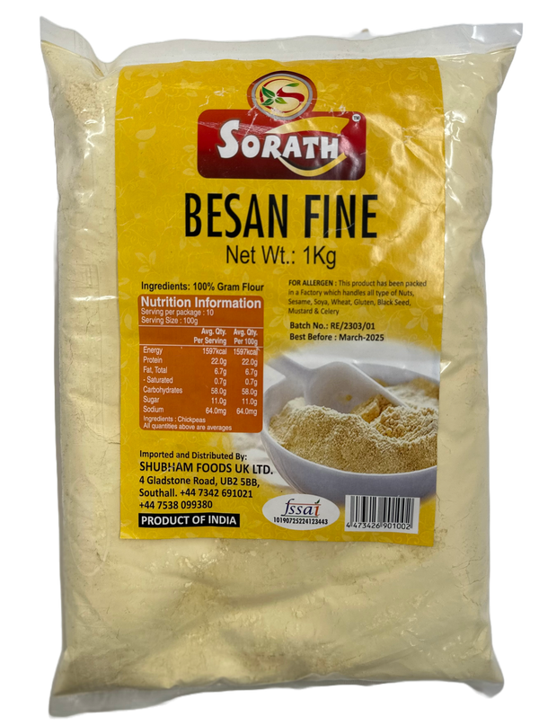 Sorath Besan Fine Atta (Gram Flour) 1kg - Shubham Foods