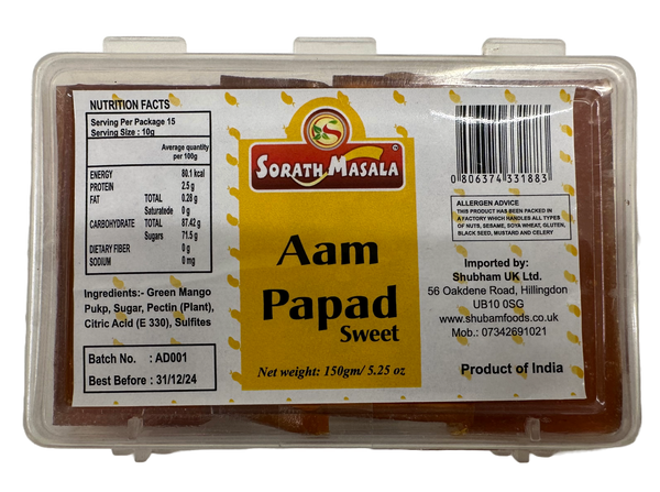 Sorath Aam Papad (Meetha) 200 gm - Shubham Foods