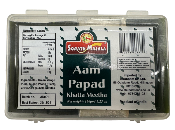 Sorath Aam Papad (Khatta Meetha) 200 gm - Shubham Foods