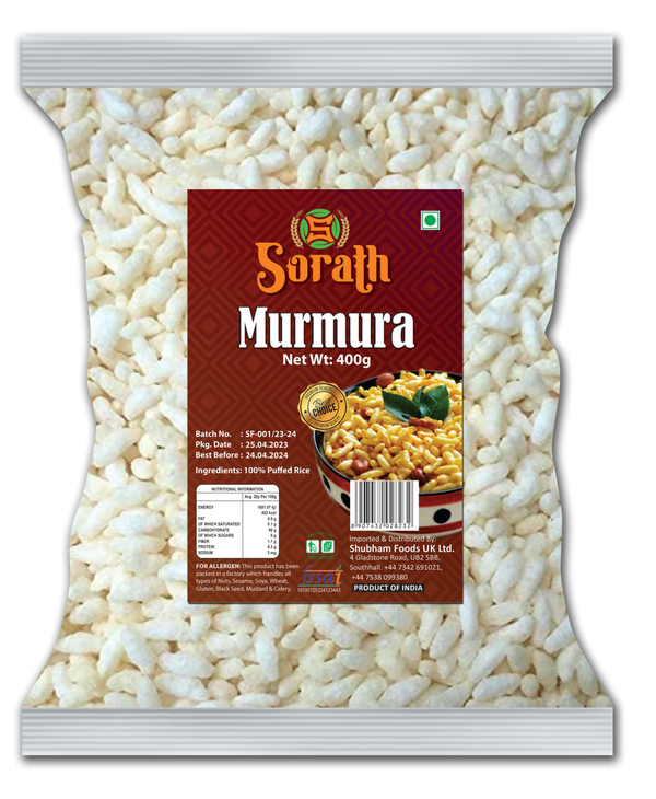 Sorath Mamra (Puffed Rice) 400 gm - Shubham Foods