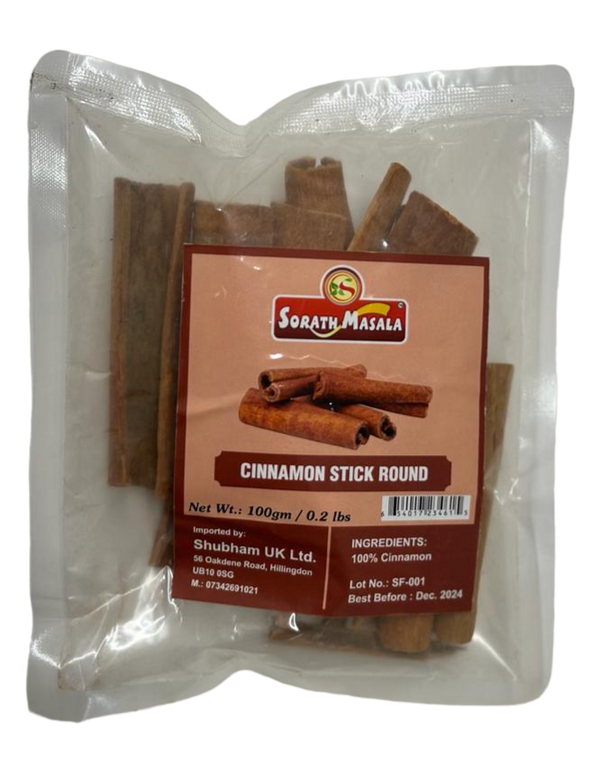 Sorath Cinnamon Stick Round 100 gm - Shubham Foods