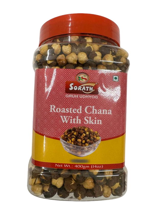Sorath Roasted Chana with skin 400 gm - Shubham Foods