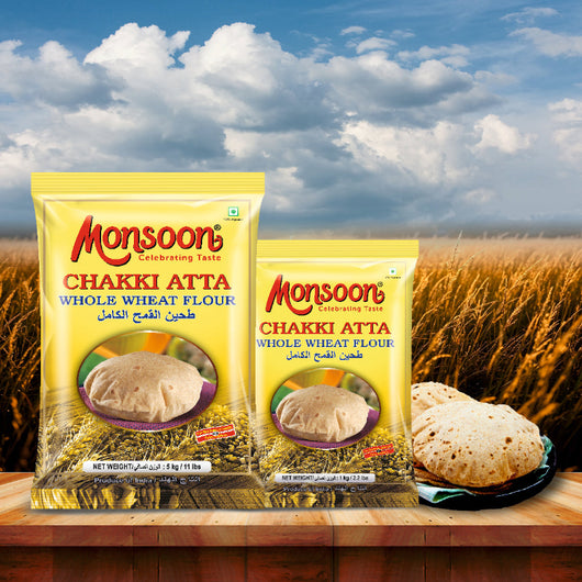 Monsoon Fresh Chakki Atta 5Kg Whole Wheat Flour – Buy Online UK