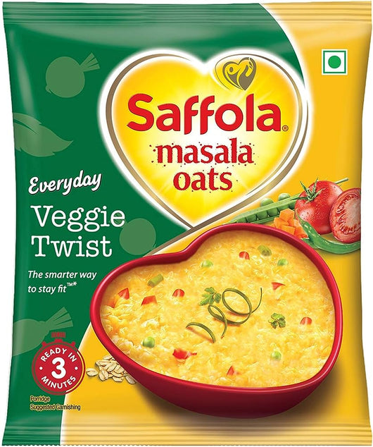 Saffola Veggie Twist Oats 38g – Instant Savoury Oatmeal with Vegetables from Shubham Foods UK