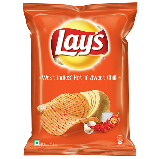 Lays Hot & Sweet Chilli 52g – Indian Lay’s spicy and sweet potato chips from Shubham Foods UK