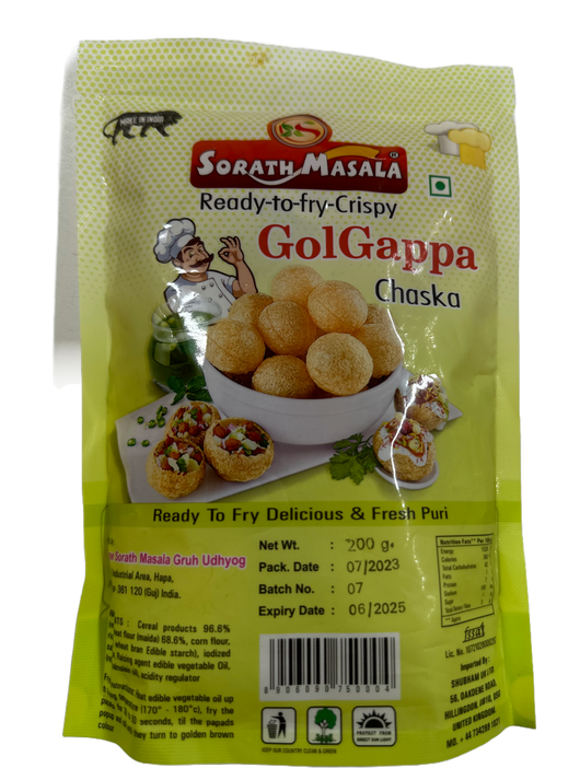 Sorath Pani Poori (Ready to Fry) 200 gm - Shubham Foods