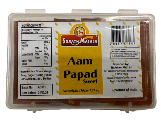 Sorath Aam Papad (Meetha) 200 gm - Shubham Foods