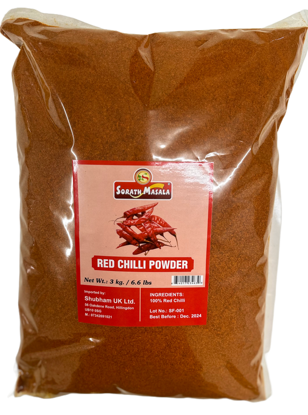 Sorath Red Chilli Powder 3 kg - Shubham Foods