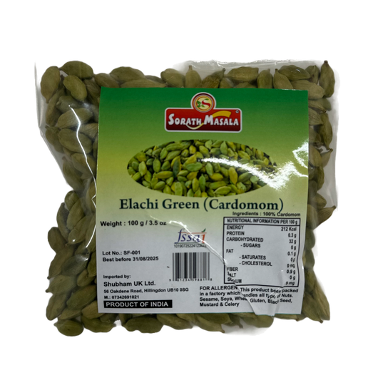 Sorath Green Cardamom (Elachi) 100 gm - Shubham Foods