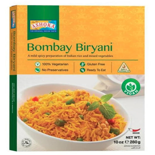 Ashoka Vegan Bombay Biryani 280g – Authentic Indian Vegan Rice Dish Online UK