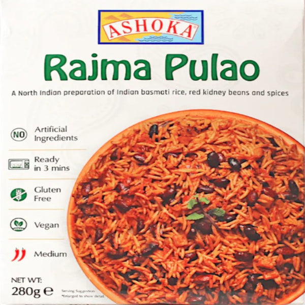 Ashoka Vegan Rajma Pulao 280g – Authentic Indian Vegan Rice Dish Online in UK | Shubham Foods
