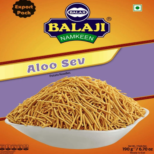Balaji Crispy and Crunchy Aloo Sev 190g – Authentic Indian Snack Online UK