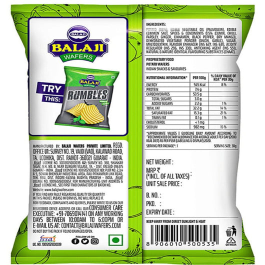 Balaji Chat Chaska Potato Chips 40g – Authentic Indian Snack Online UK