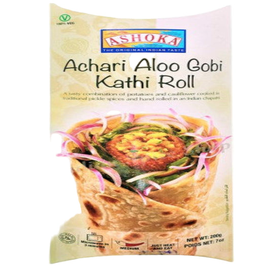 Ashoka Achari Aloo Gobi Kathi Roll 200g – Authentic Indian Frozen Snack Online UK