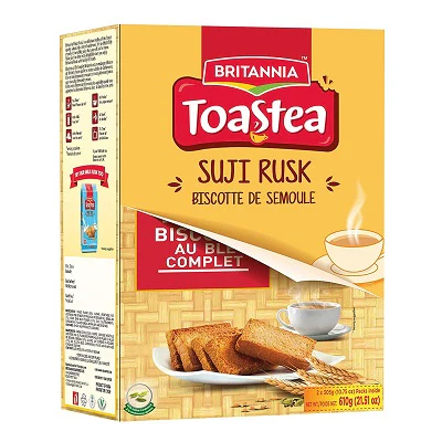 Britannia Toastea Suji Wheat Rusk 610g – Indian Milk Toast from Shubham Foods UK