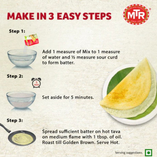 Shop MTR Original Dosa Mix 500g – Authentic South Indian Breakfast Mix Online UK