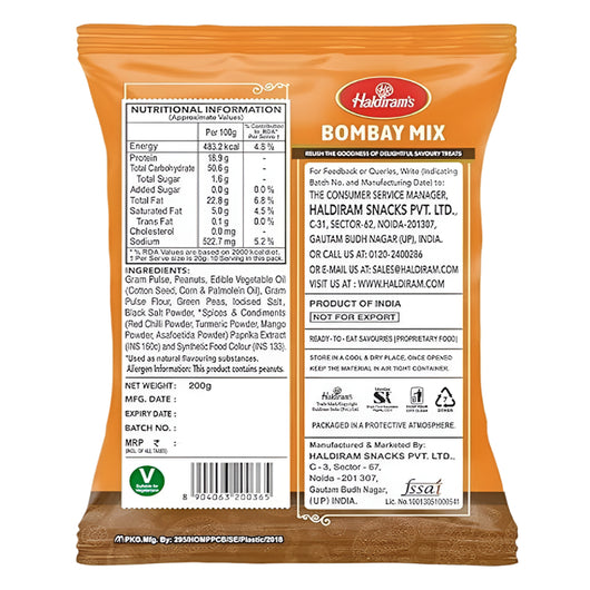 Haldiram Bombay Mix 200g – Spicy Indian Savoury Snack Online UK