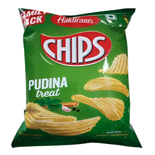 Haldiram Pudina Potato Chips 55g – Mint Flavoured Indian Snack