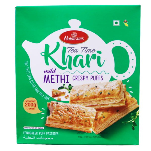 Haldiram Tea Time Khari Methi Crispy Puff 200g – Buy Online in the UK