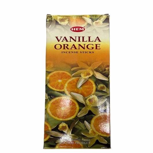 Hem Vanilla Orange Agarbatti 200g – Premium Indian Incense Online UK