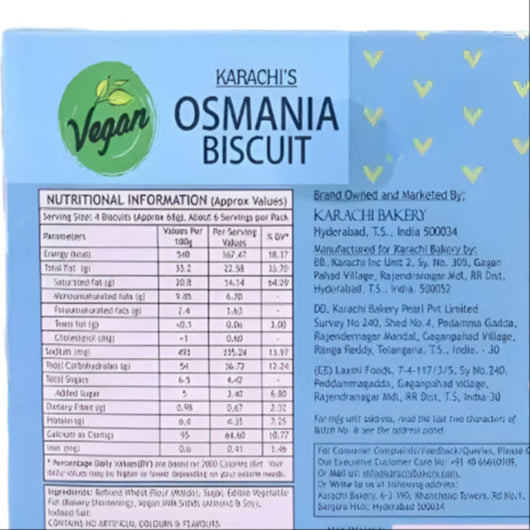 Karachi Vegan Osmania Biscuits 400g – Buy Online in the UK