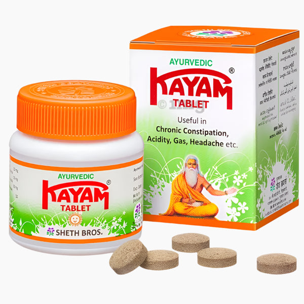 Kayam Churna Tablets 30s – Ayurvedic Herbal Remedy for Constipation Relief Online UK
