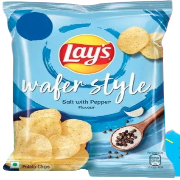 Lays Salt with Pepper Wafer Style Potato Chips 50g – Authentic Indian Snack Online UK