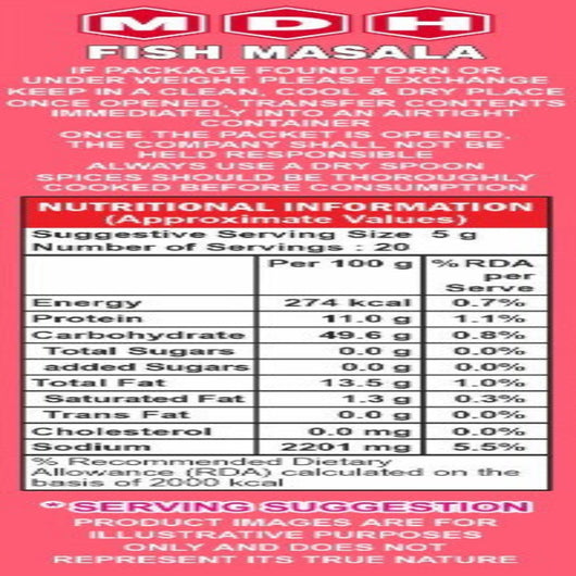 MDH Fish Curry Masala 100g – Authentic Indian Spice Mix Online UK