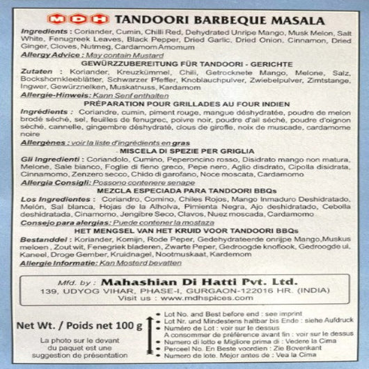 MDH Tandoori Barbeque Masala 100g – Authentic Indian Spice Mix Online UK