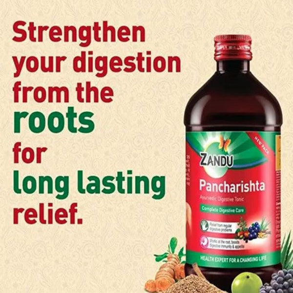 Zandu Pancharishta Ayurvedic Digestive Tonic 450ml – Authentic Indian Health Tonic Online UK