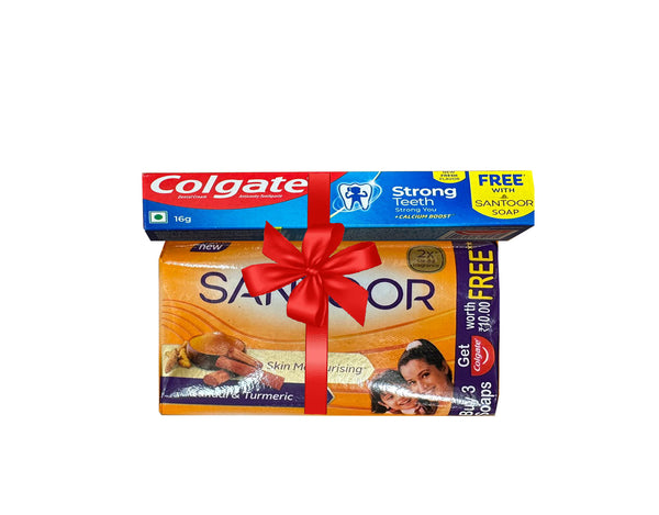 Santoor Skin Bathing Soap 100g with Colgate Free