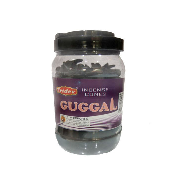 Tridev Guggal Incense cones 1*500 gm (jar) 