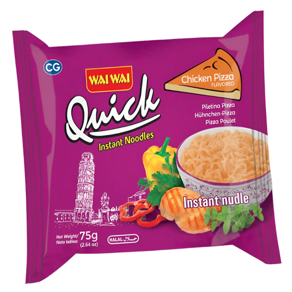 Wai Wai Chicken Pizza Flavour Instant Noodles 75g Pack