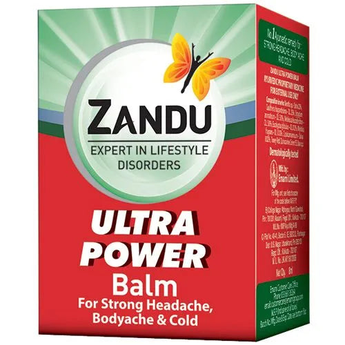 Zandu Ultra Power Balm 8ml – Strong Headache Relief Balm from Shubham Foods UK