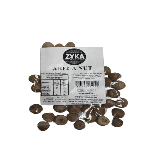 Zyka Foods Supari Areca Nut 200g – Premium Indian Betel Nuts Online UK