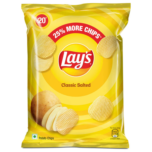Lays Classic Salted Chips 50g – Original crispy potato chips from Shubham Foods UK