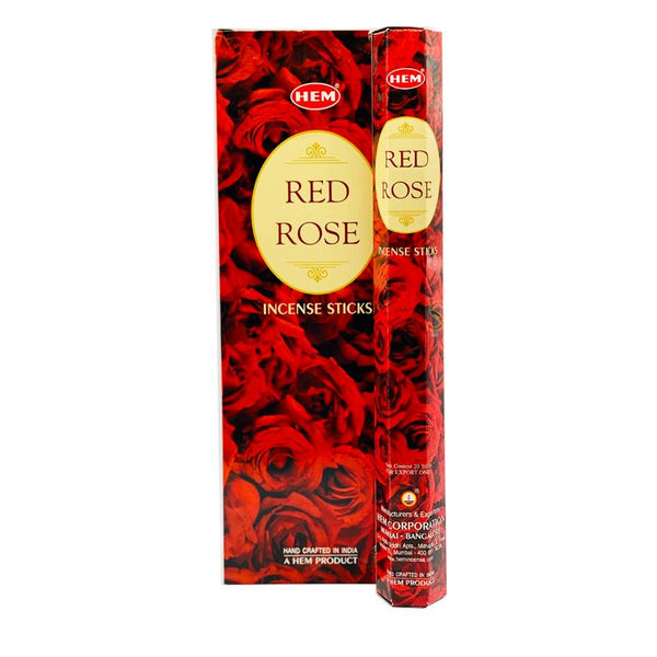 Hem Red Rose Agarbatti Sticks 20 gm - Shubham Foods